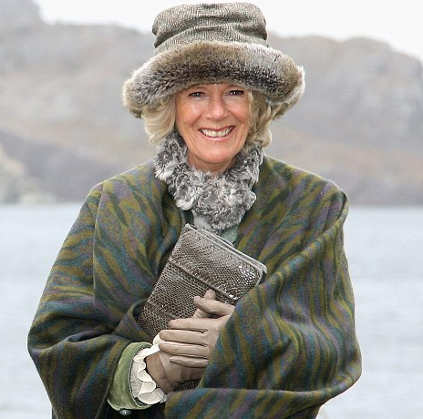 卡米拉戴皮草圍脖遭動(dòng)物保護(hù)組織狠批