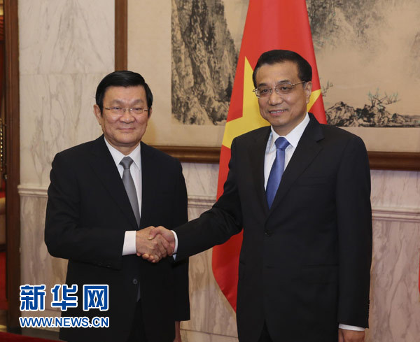 李克強(qiáng)會(huì)見(jiàn)張晉創(chuàng):牢牢把握中越關(guān)系發(fā)展的大方向