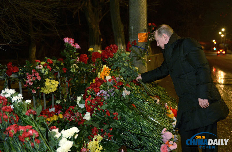 組圖:普京元旦親赴伏爾加格勒 探望恐怖襲擊傷者