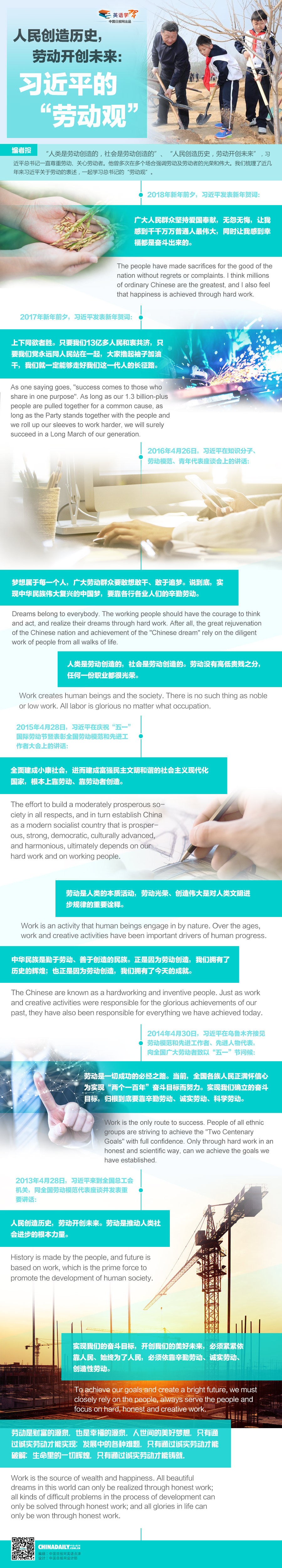 人民創(chuàng)造歷史，勞動開創(chuàng)未來：習近平的“勞動觀”