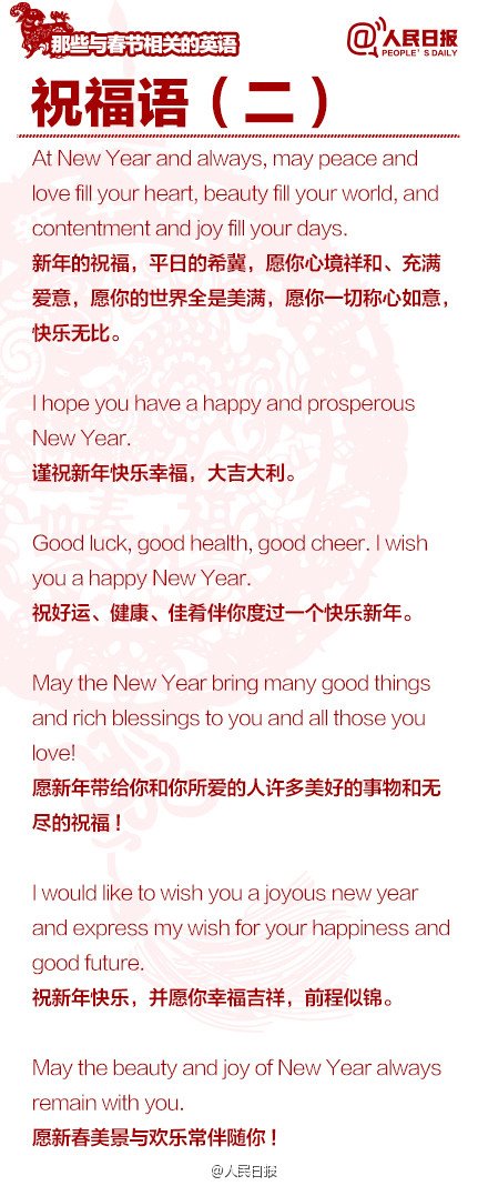 長知識！100個與春節(jié)有關(guān)的英文用語