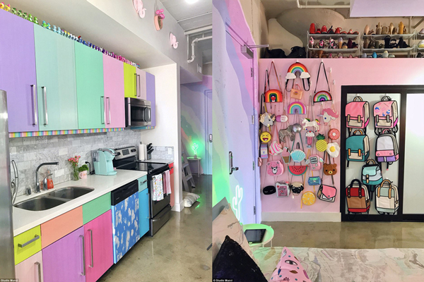 少女心炸裂！好想擁有這間夢幻的“彩虹屋”（組圖）