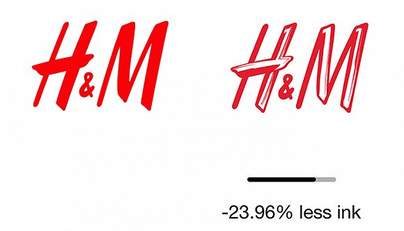 為了節(jié)能環(huán)保，這家公司給眾多品牌的商標(biāo)瘦身