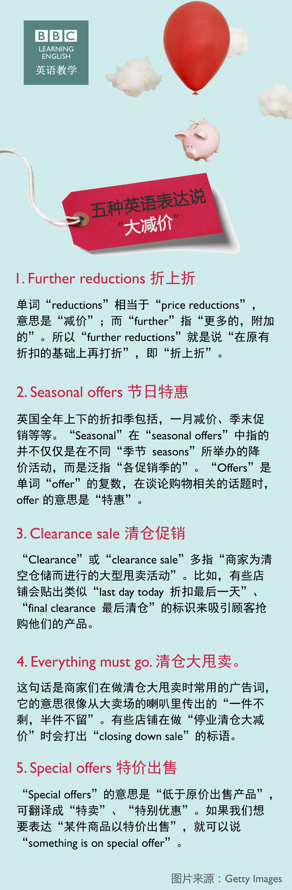 五種英語表達(dá)說“大減價(jià)”