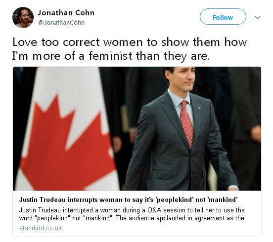 到底用mankind還是peoplekind？ 加拿大總理也開始“咬文嚼字”