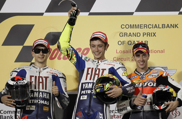 世界摩托車錦標(biāo)賽卡塔爾站:MOTOGP羅西奪冠