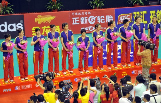 女排精英賽:中國隊(duì)3:0完勝古巴隊(duì)獲亞軍