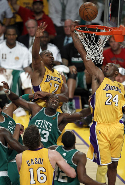 NBA：科比30分加索爾兩雙 湖人勝凱爾特人總分1:0