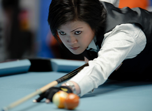 亞運(yùn)臺(tái)球賽場(chǎng)靚影